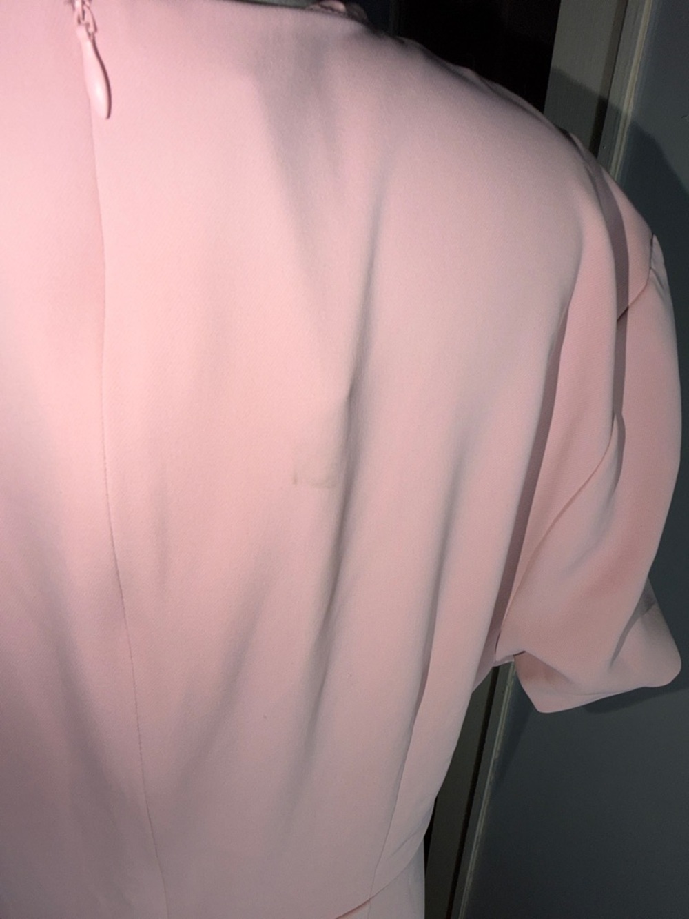 NWT Ruched Wrap Midi Dress in Blush Pink - Picture 10 of 12